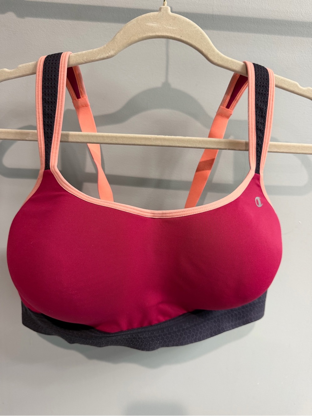 Champion Pink & Coral Support Sports Bra XXL